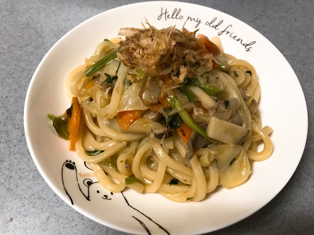 野菜たっぷり♪焼きうどんの完成写真