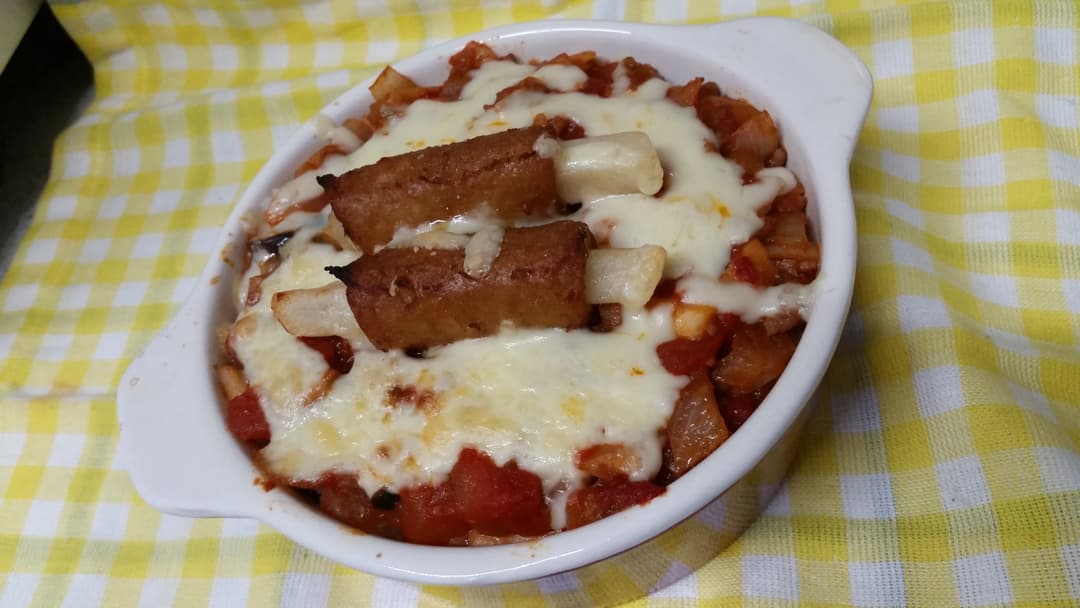 肉巻きポテトのミートドリアの完成写真