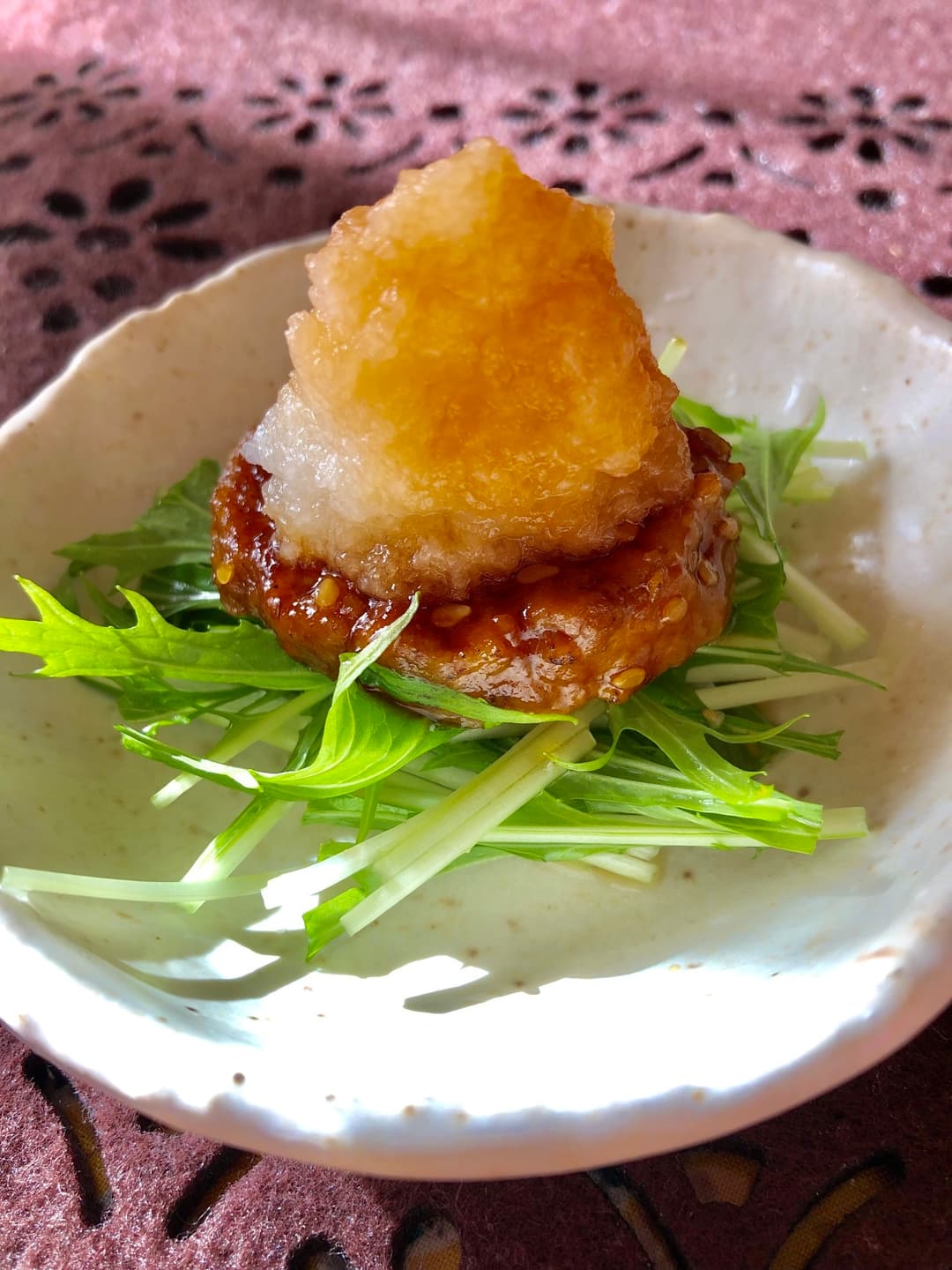 鶏つくねのおろしポン酢の完成写真