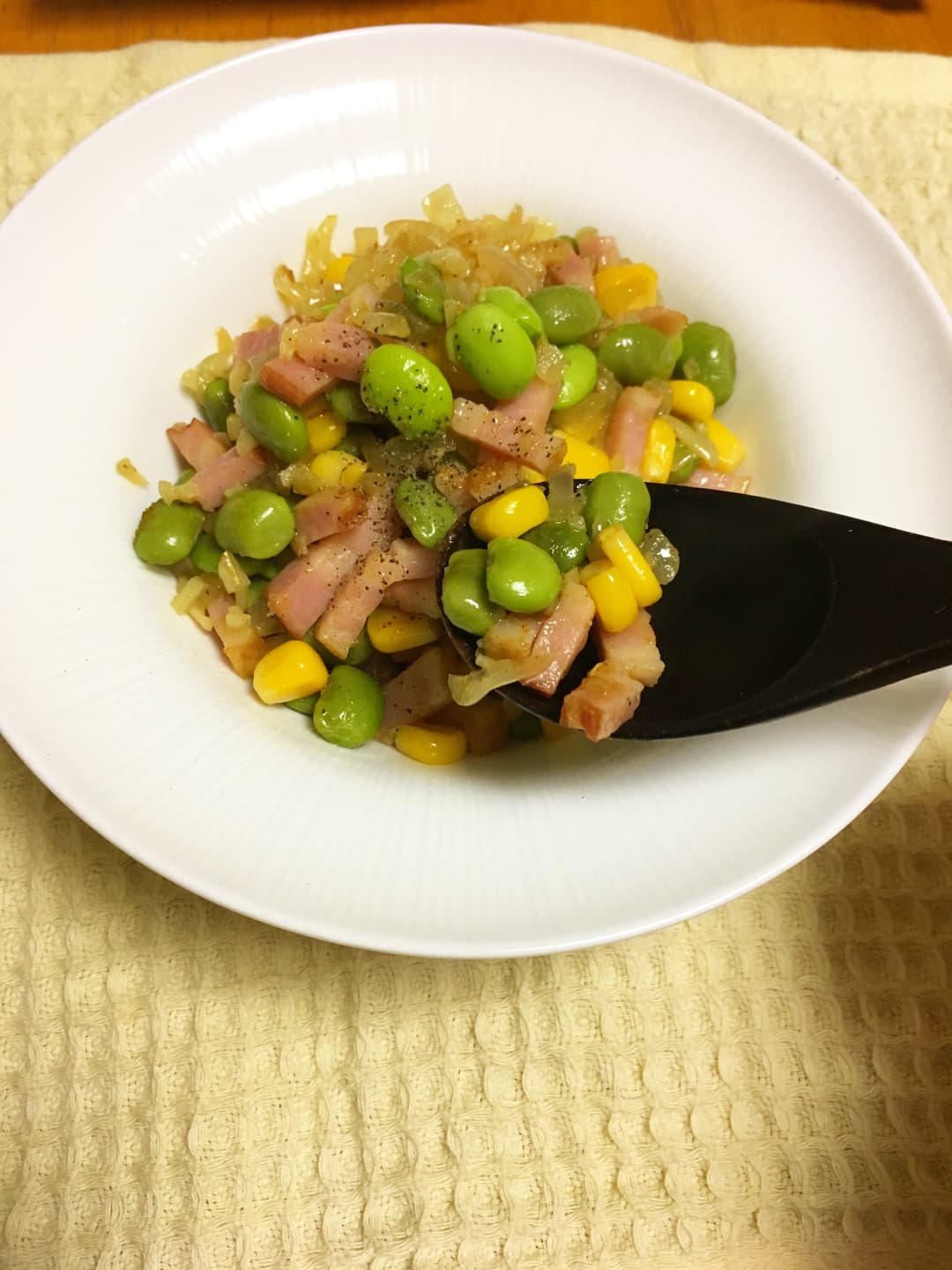 ガーリック枝豆の完成写真