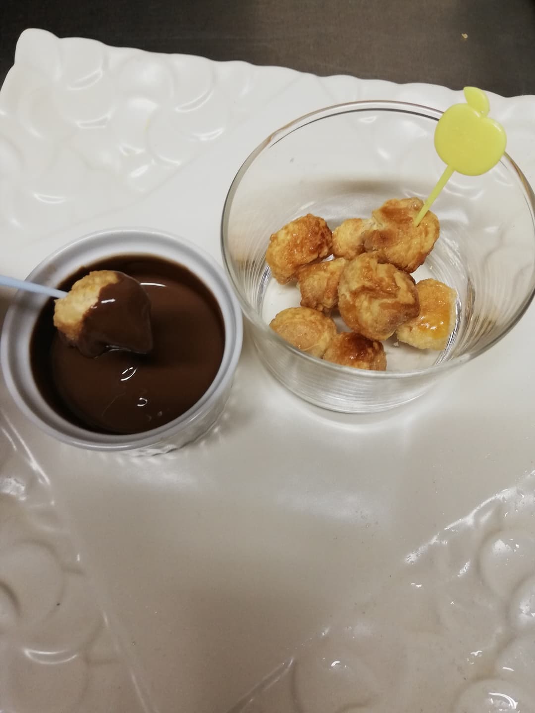コロコロパイでチョコフォンデュの完成写真