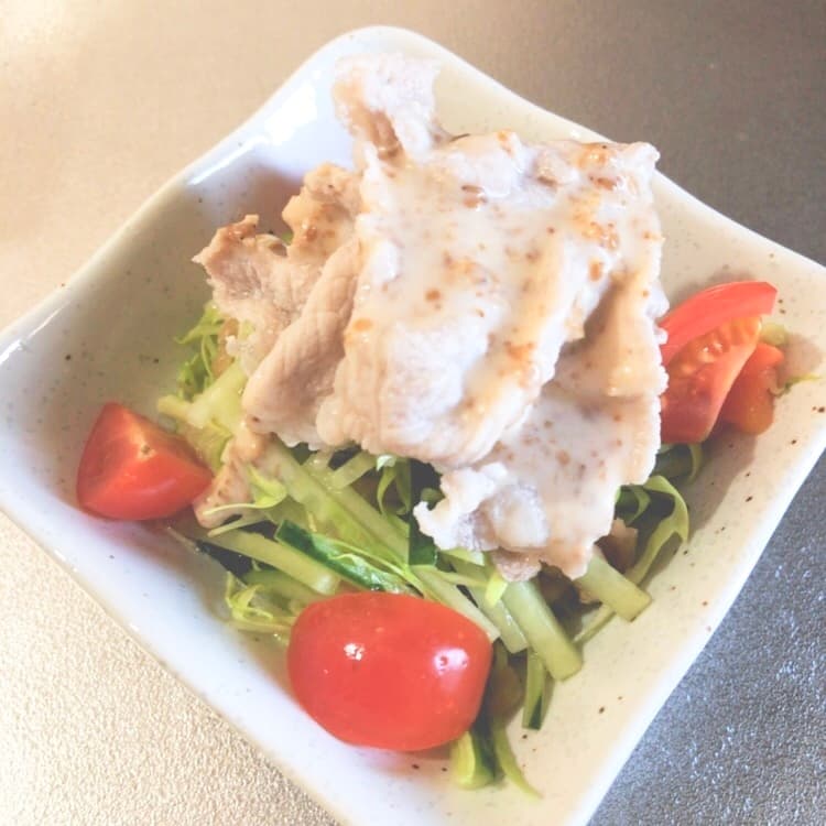切干大根サラダの豚しゃぶの完成写真