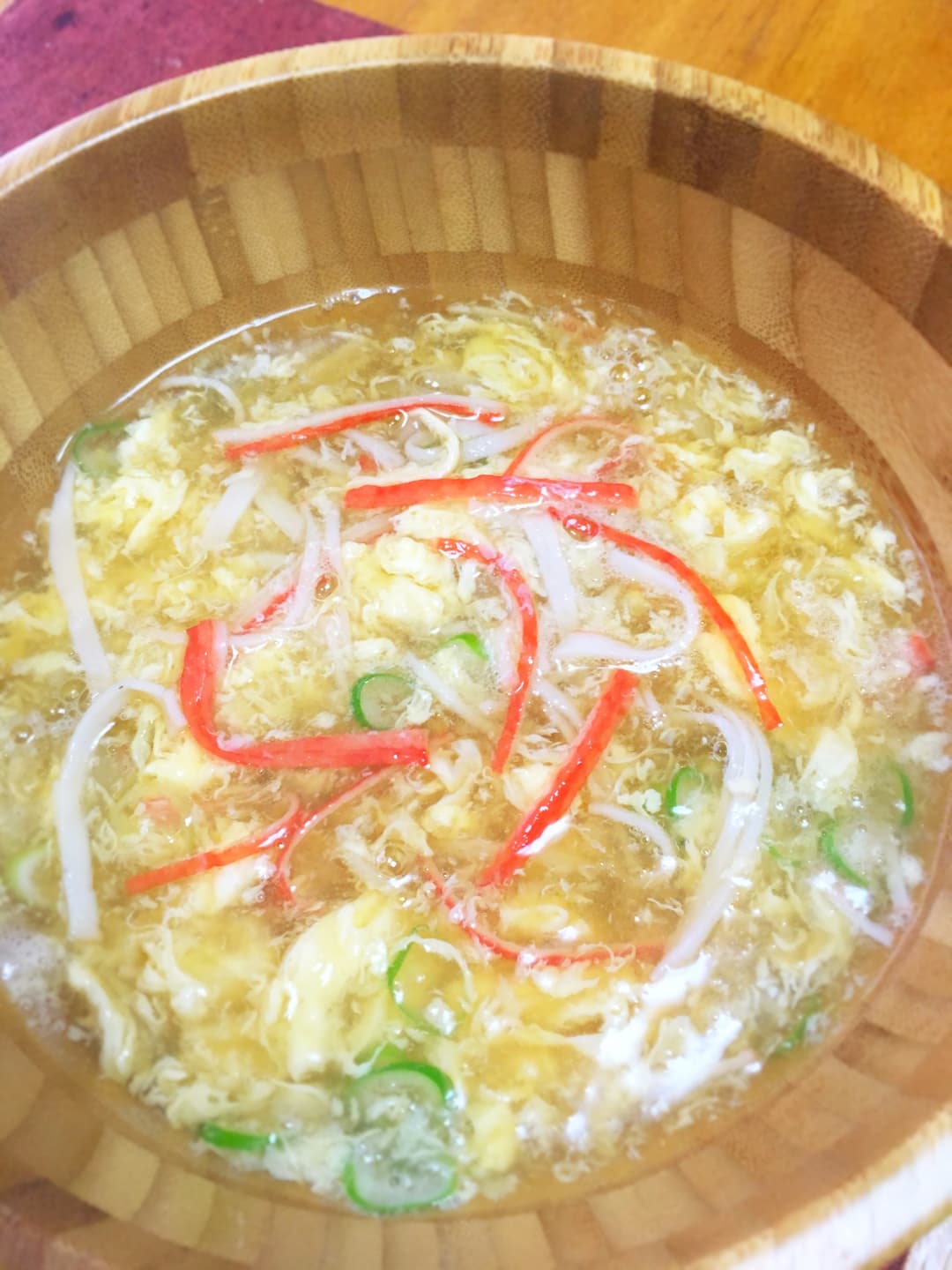 かに玉風うどんの完成写真