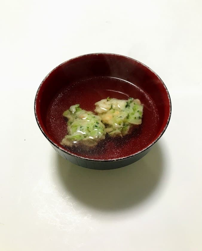 ブロッコリーのつみれ汁の完成写真