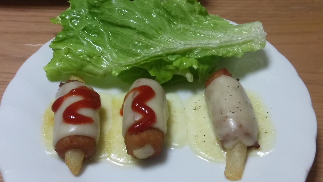 とっても簡単!肉巻きポテトのチーズ巻きの完成写真