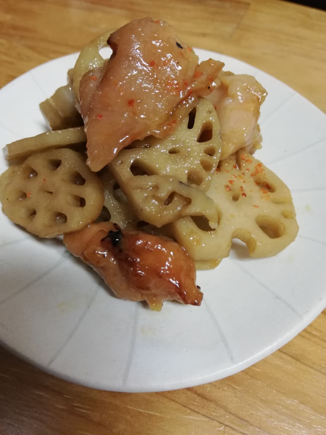 やきとり蓮根きんぴらの完成写真