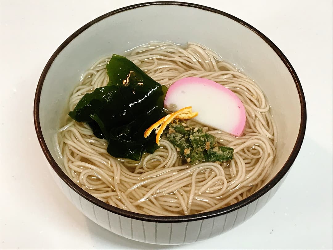 6種の和惣菜 いんげんの蕎麦の完成写真