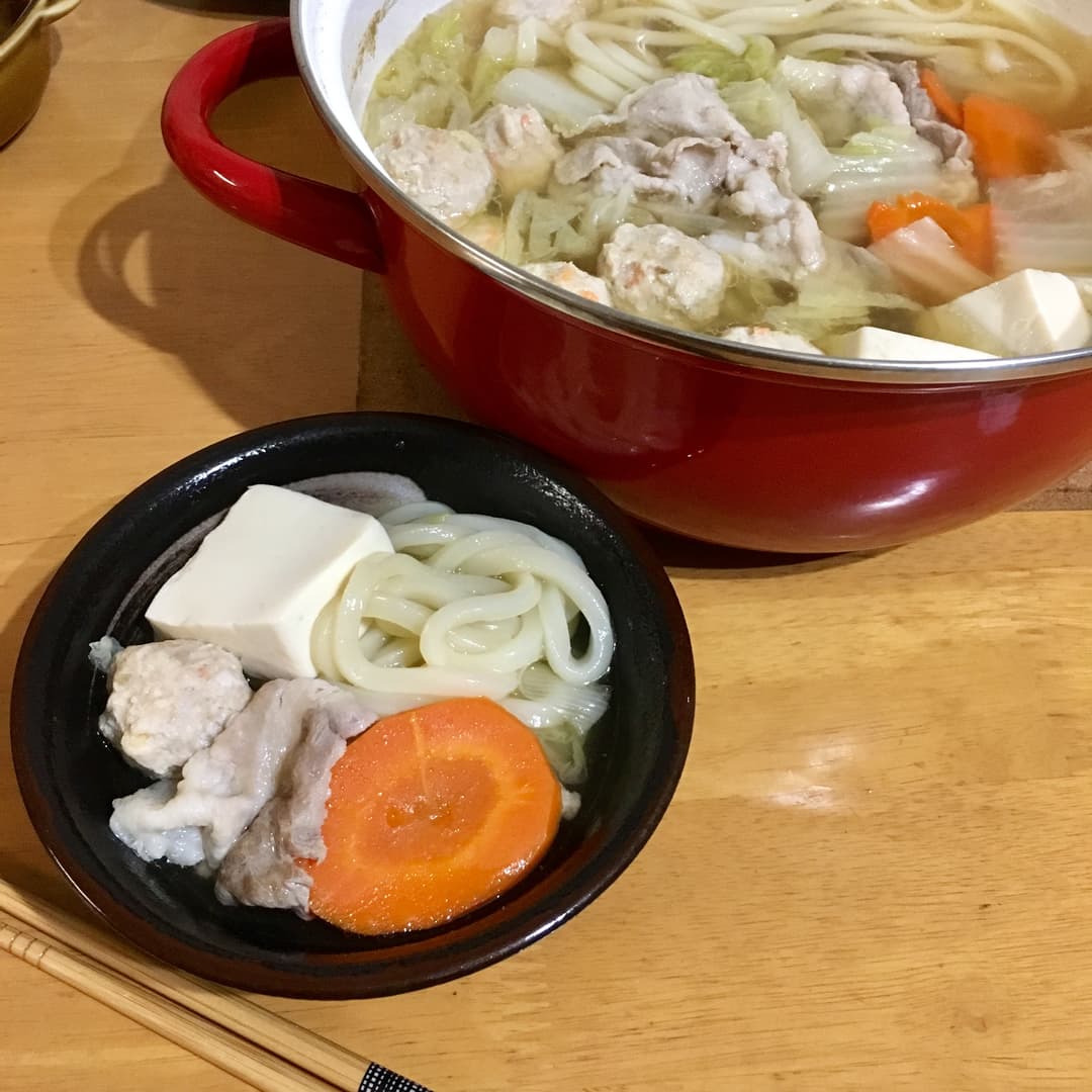 出汁鍋うどんの完成写真