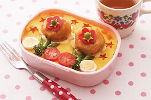 お花畑弁当の完成写真
