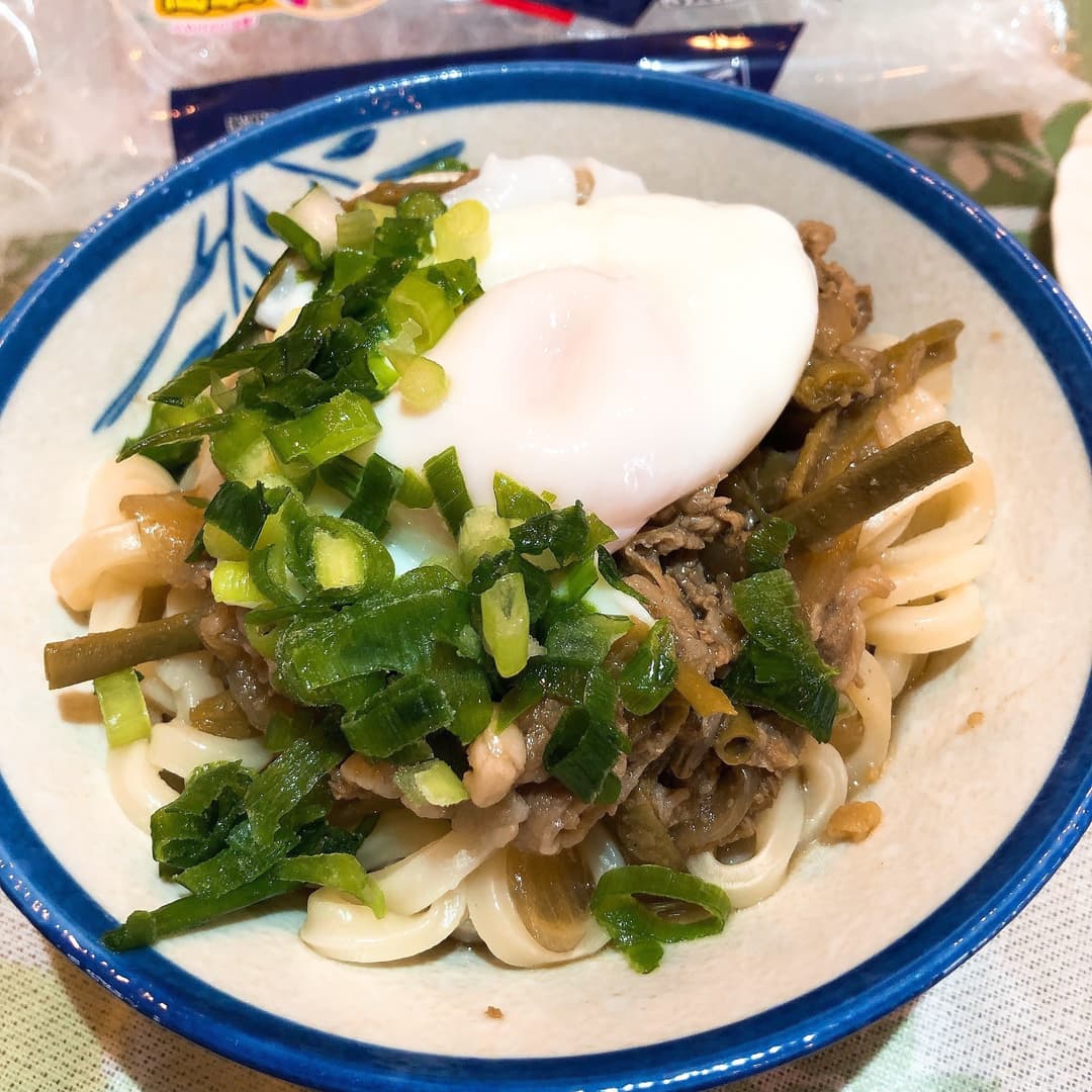 牛肉うどんの完成写真