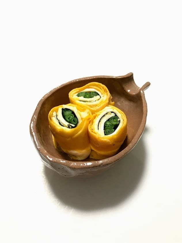 いんげんのチー卵のり巻きの完成写真