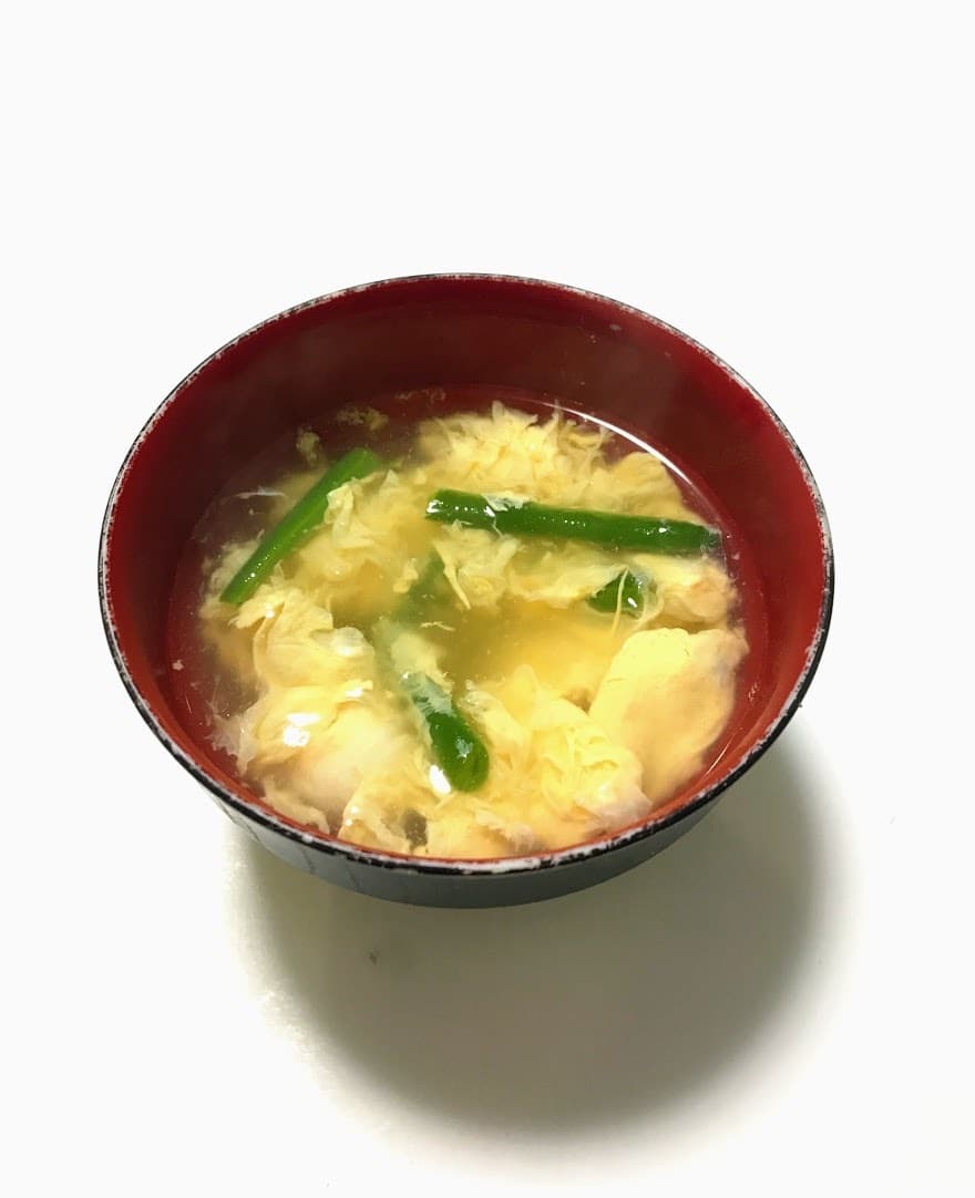 いんげんのかきたま汁の完成写真