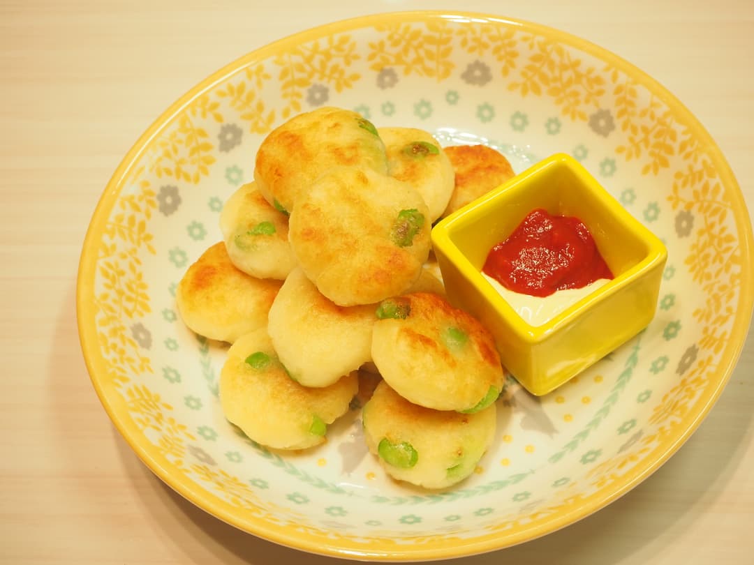 えだ豆ポテトもちの完成写真