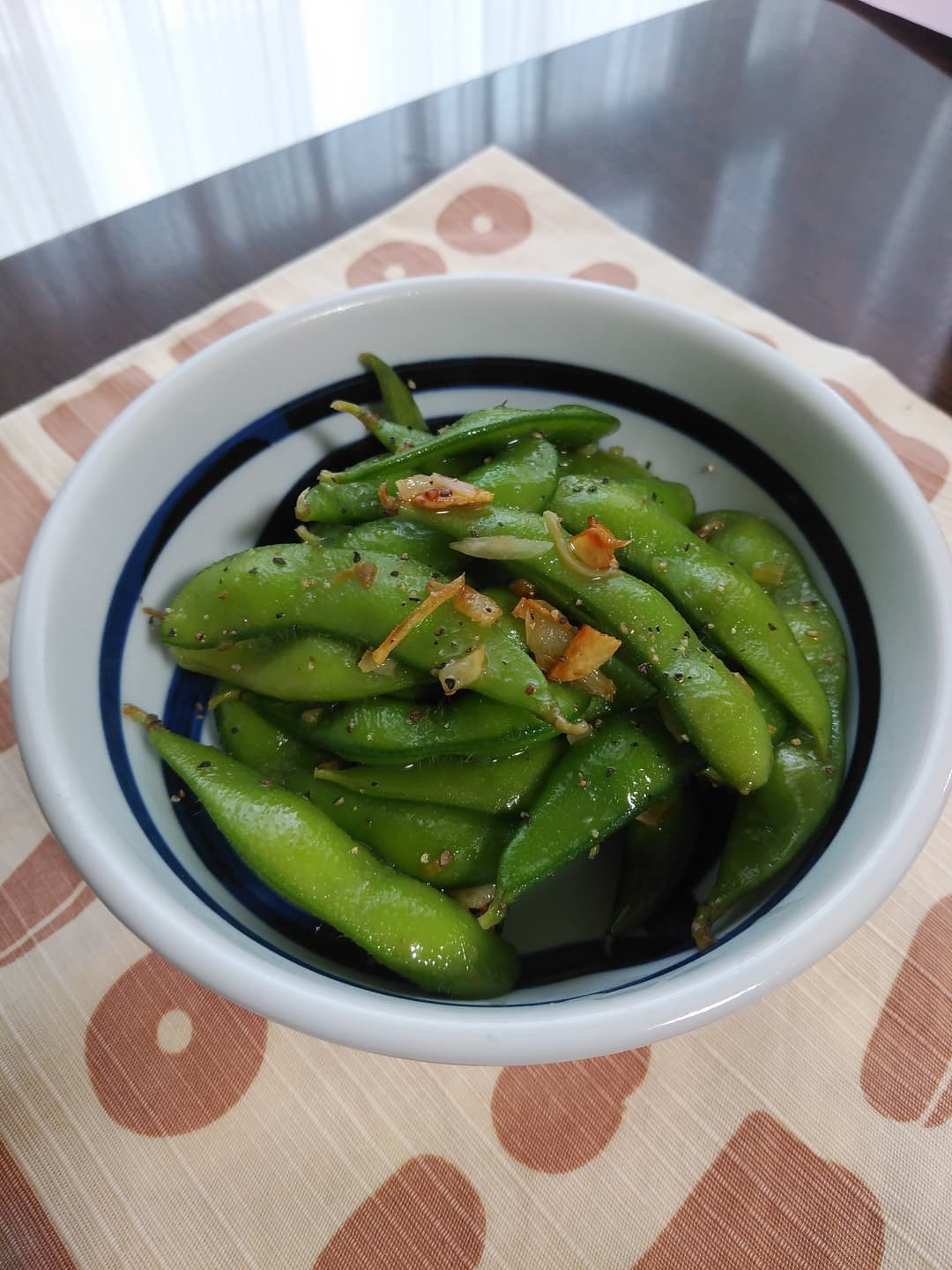 枝豆のにんにく炒めの完成写真