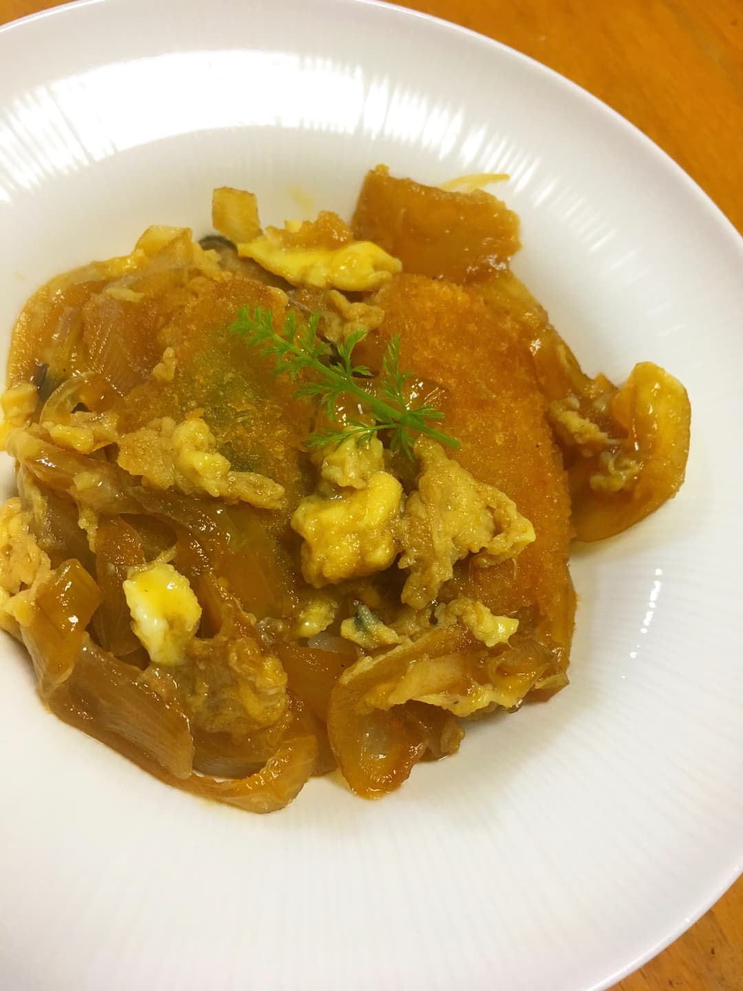 お手軽ささみカツ丼の完成写真