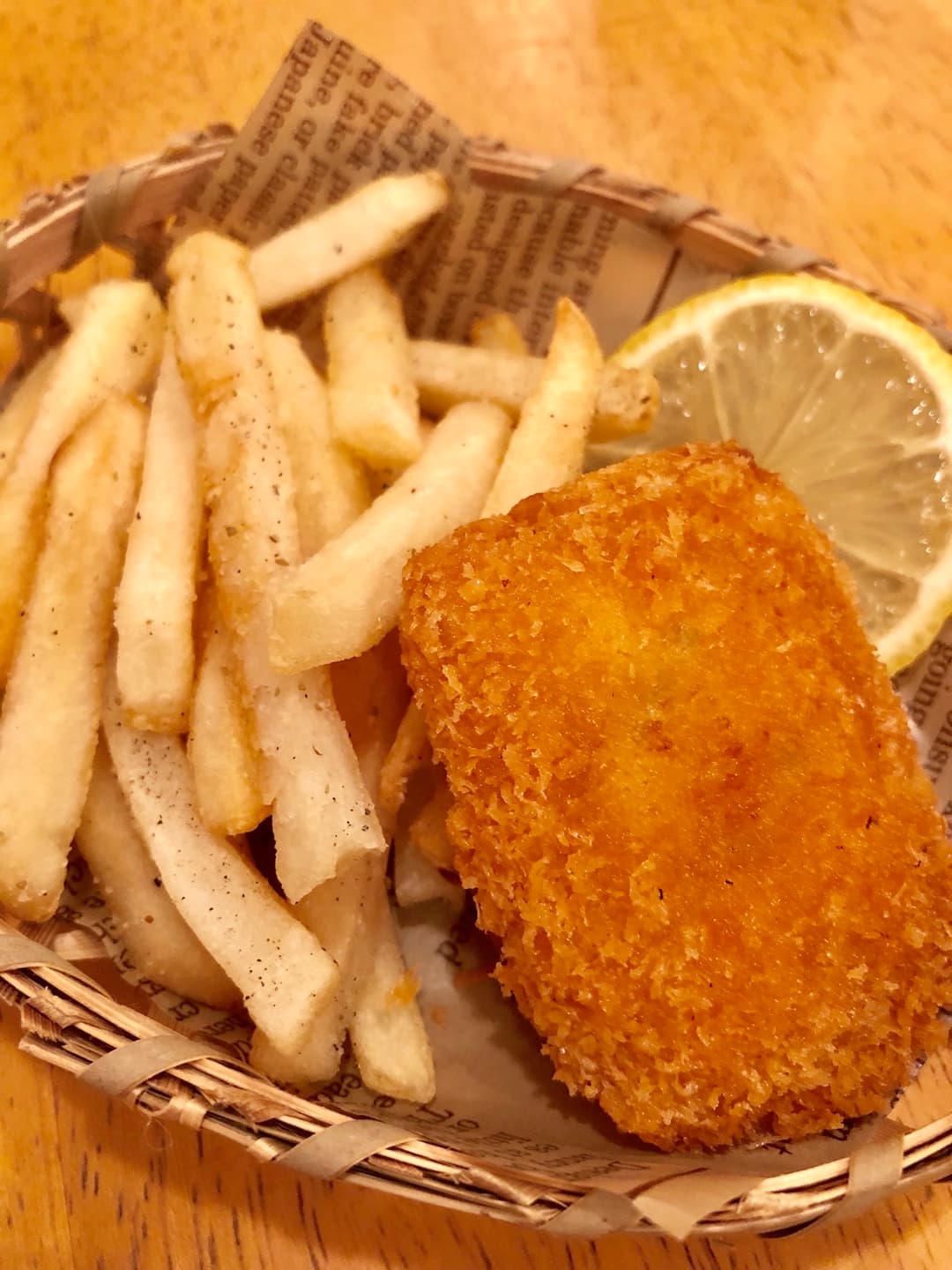 フィッシュ&チップスの完成写真
