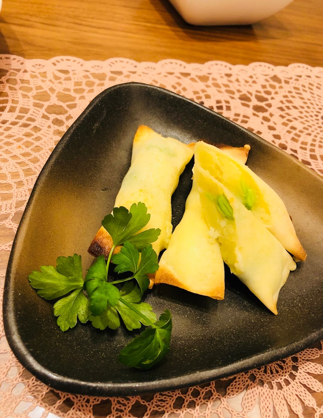 枝豆ポテトの春巻きの完成写真