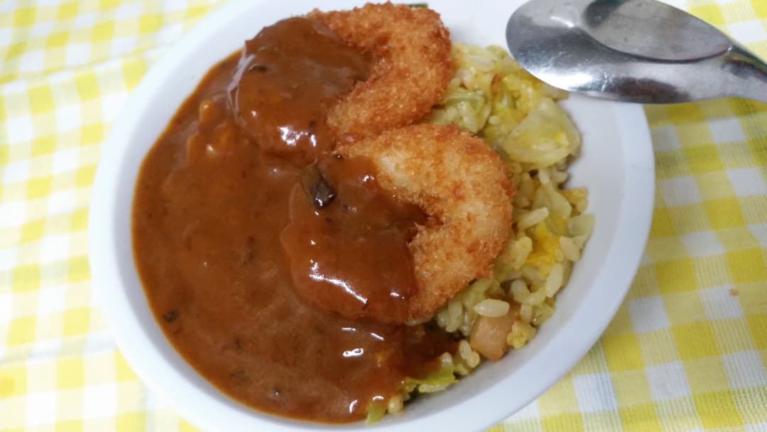 ダブルカレーいかリングの完成写真