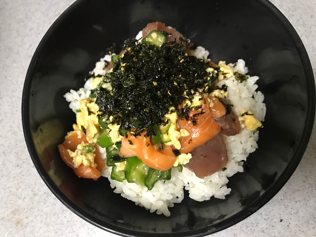 ネバねば漬け丼の完成写真