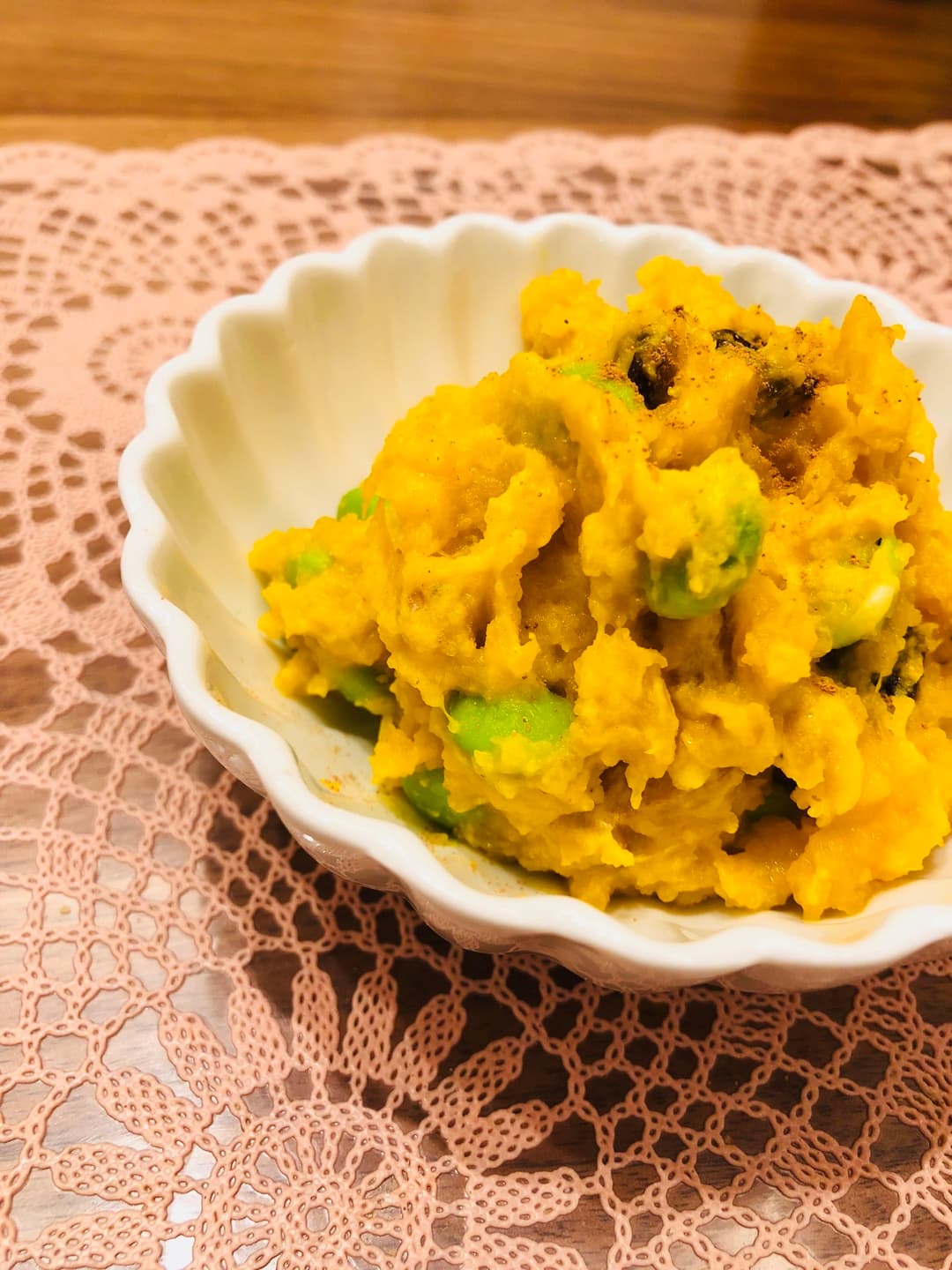 えだ豆とかぼちゃのデリ風サラダの完成写真
