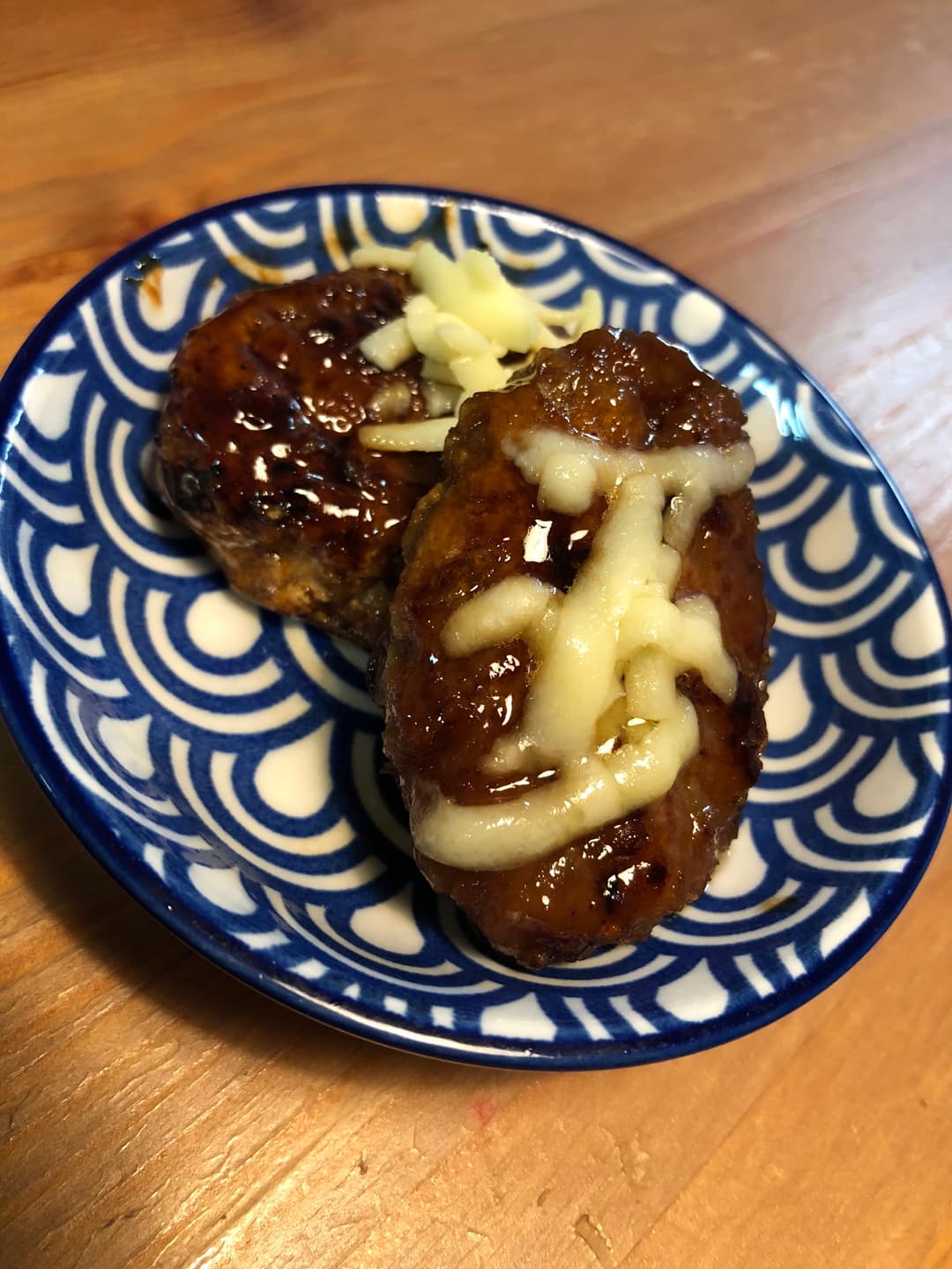 照り焼きチーズハンバーグの完成写真