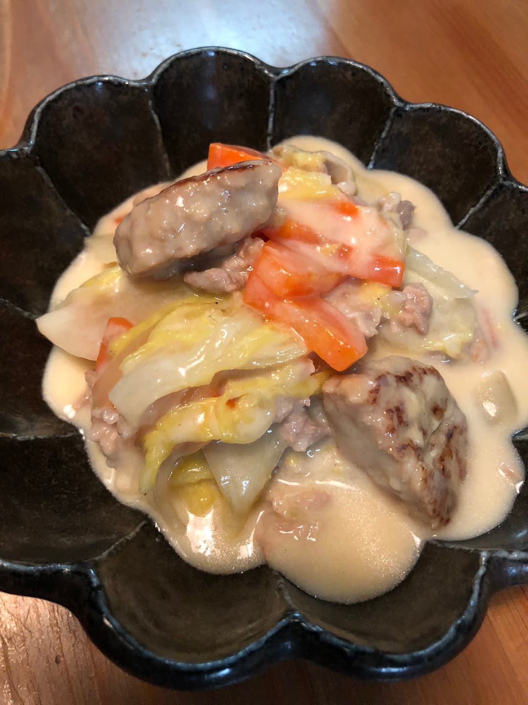 白菜のクリーム煮の完成写真