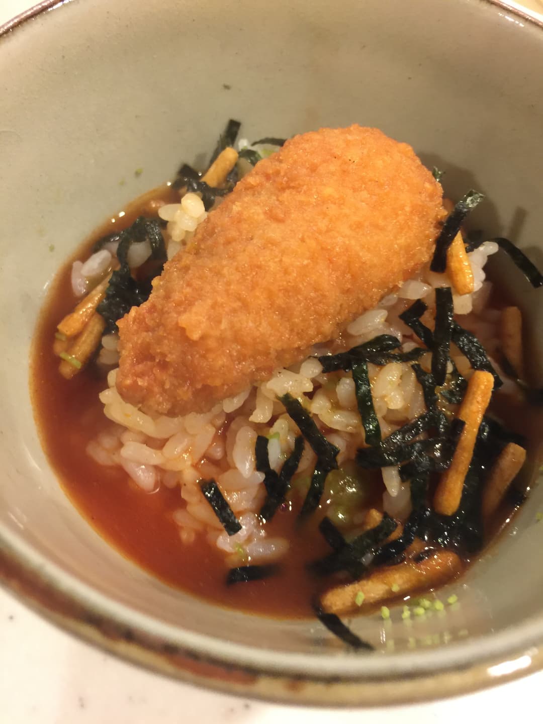 ささみカツさっくりトマトスープ茶漬けの完成写真