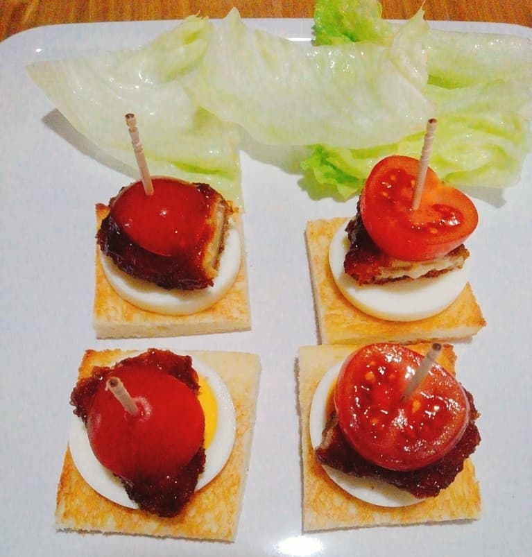 チキンカツのひとくちサンドの完成写真