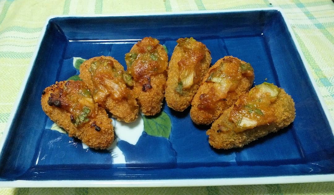 ほうれん草とチーズのささみカツのネギ味噌チーズ焼きの完成写真
