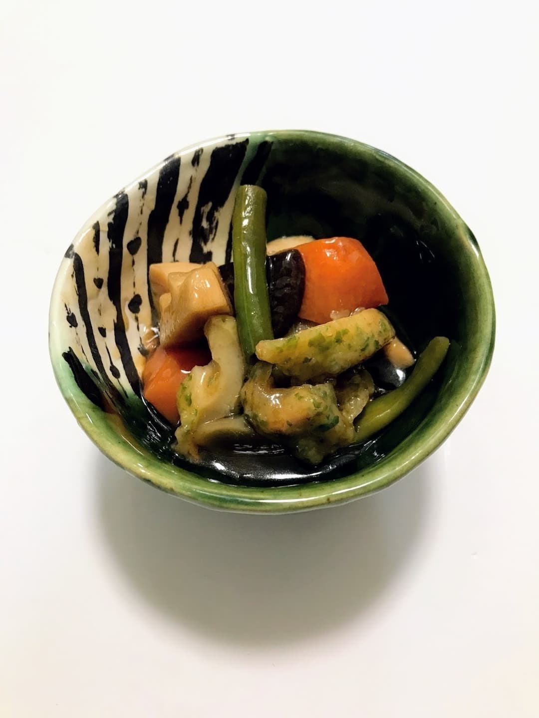野菜の煮物 磯辺揚げのとろっとあんかけの完成写真