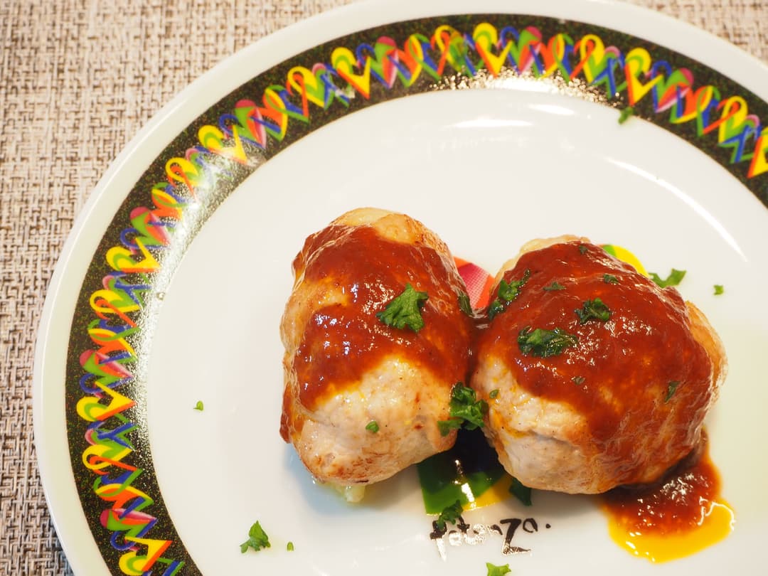 豚肉の野菜バターソテー巻き焼きの完成写真
