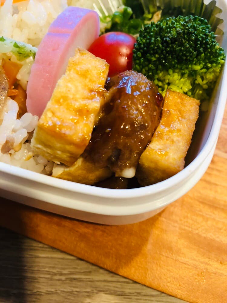 カルビ焼きの厚揚サンドの完成写真
