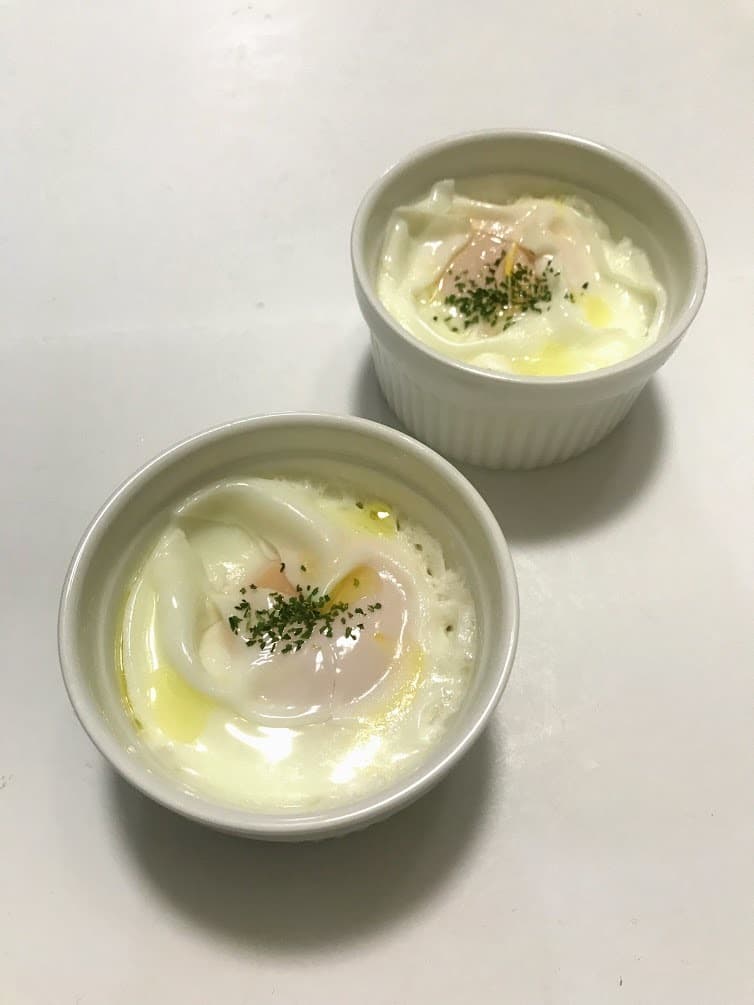 レンジで簡単☆ベーコンエッグの完成写真
