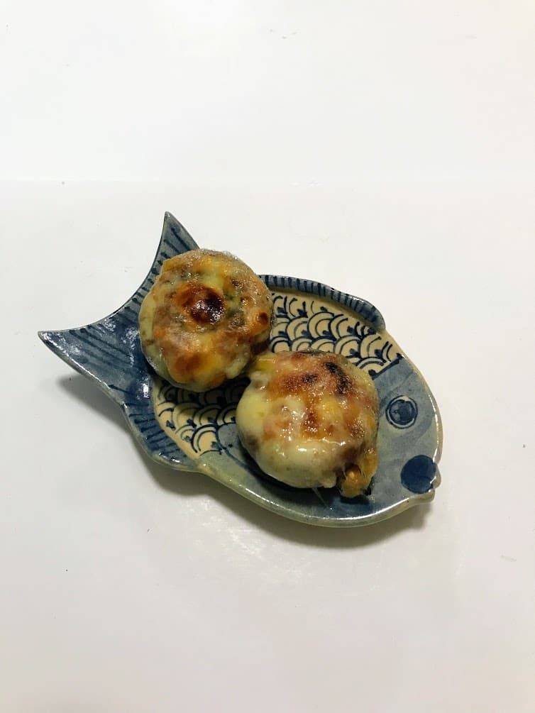 椎茸のベーコンチーズ焼きの完成写真