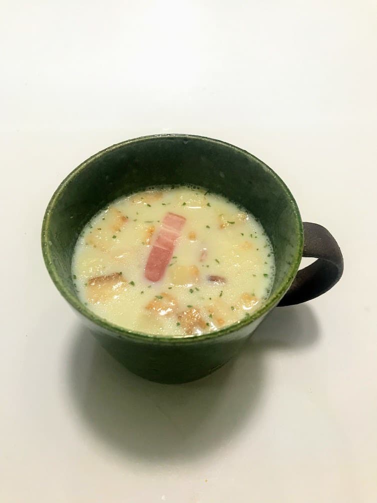香ばしベーコンのポテトポタージュの完成写真