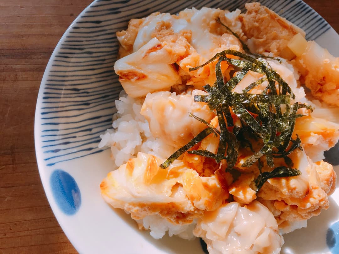 焼売たまごどんぶりの完成写真