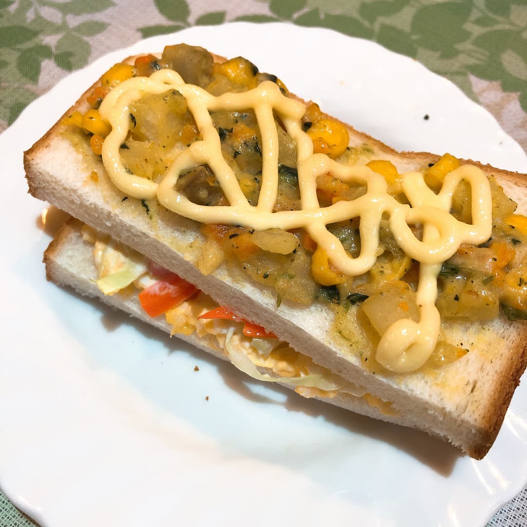 チーズ焼きでホットサンドの完成写真