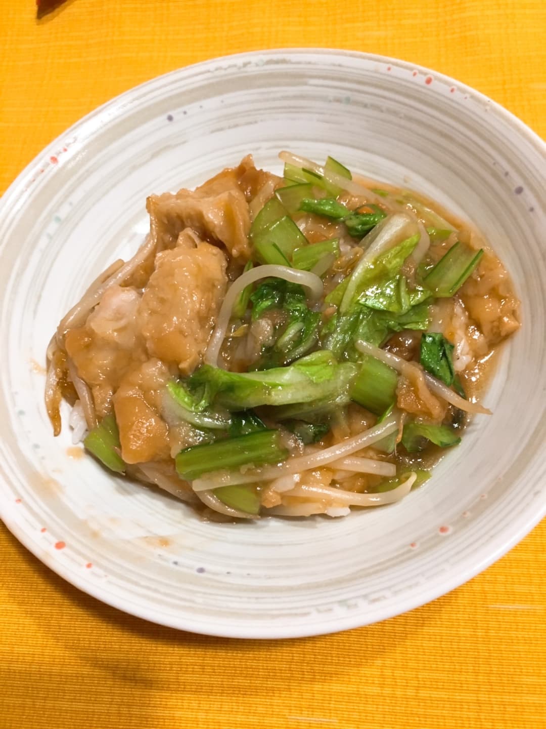 春巻入り中華丼の完成写真
