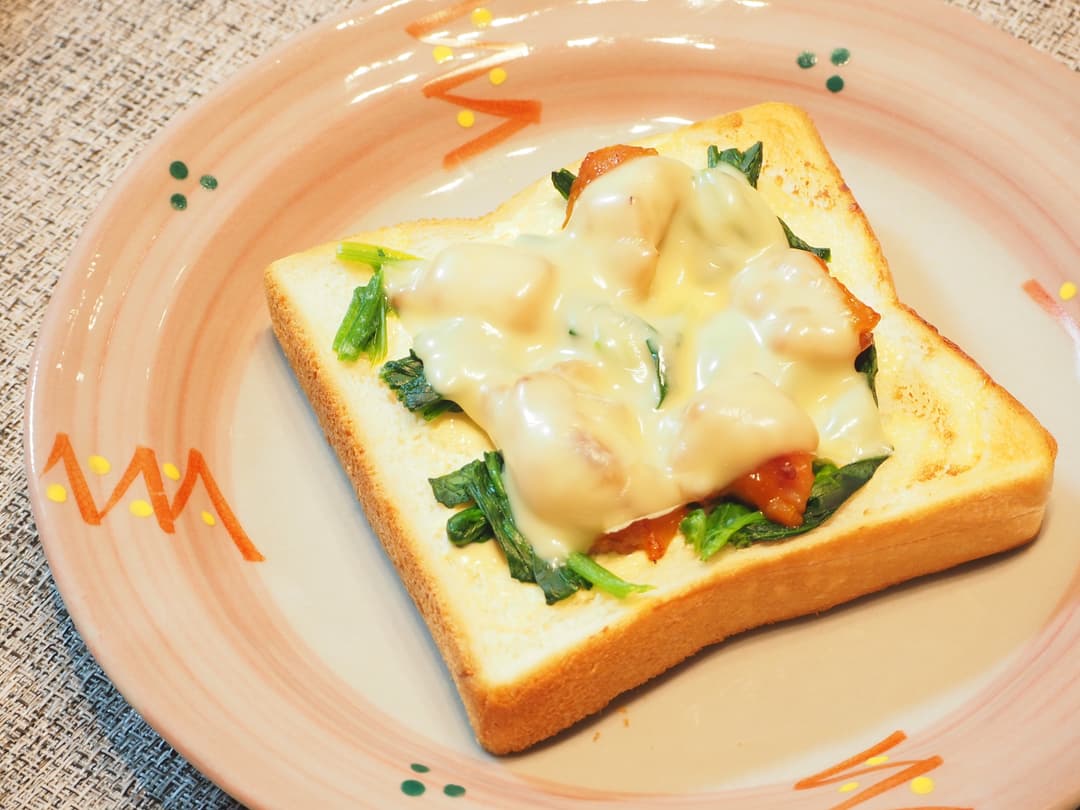 やきとりチーズトーストの完成写真