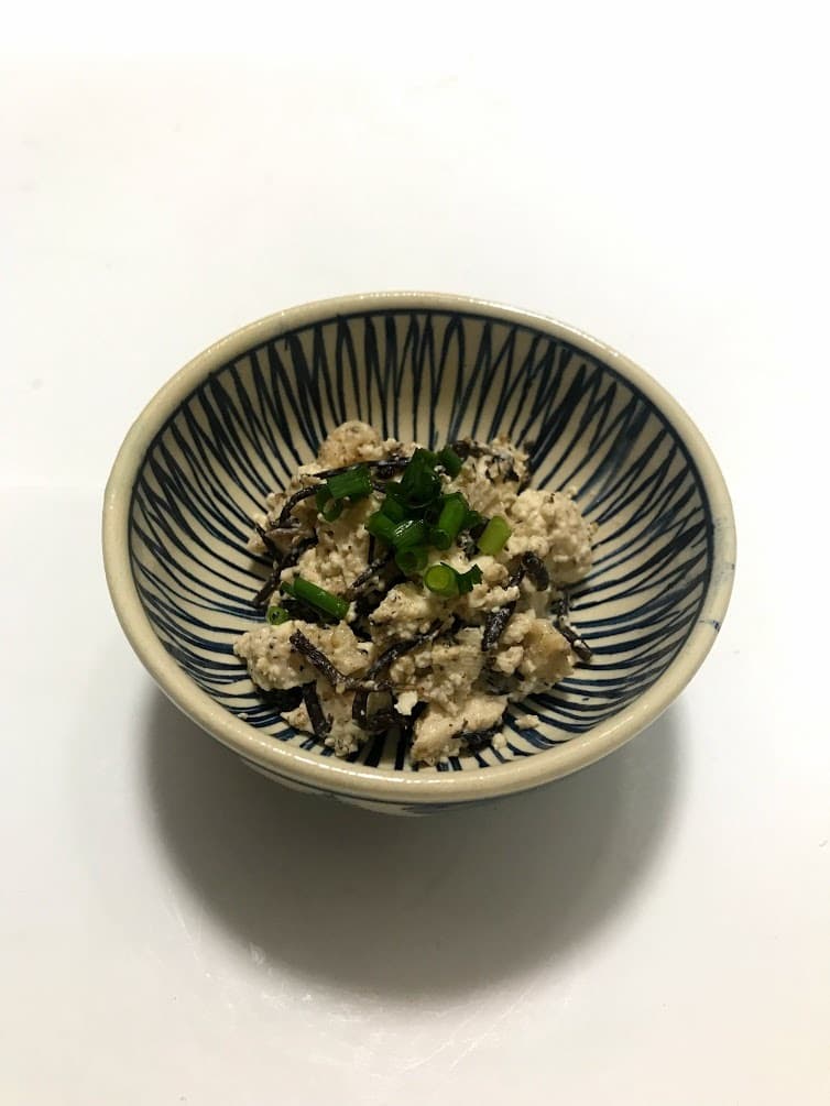 鶏の豆腐マヨネーズ和えの完成写真