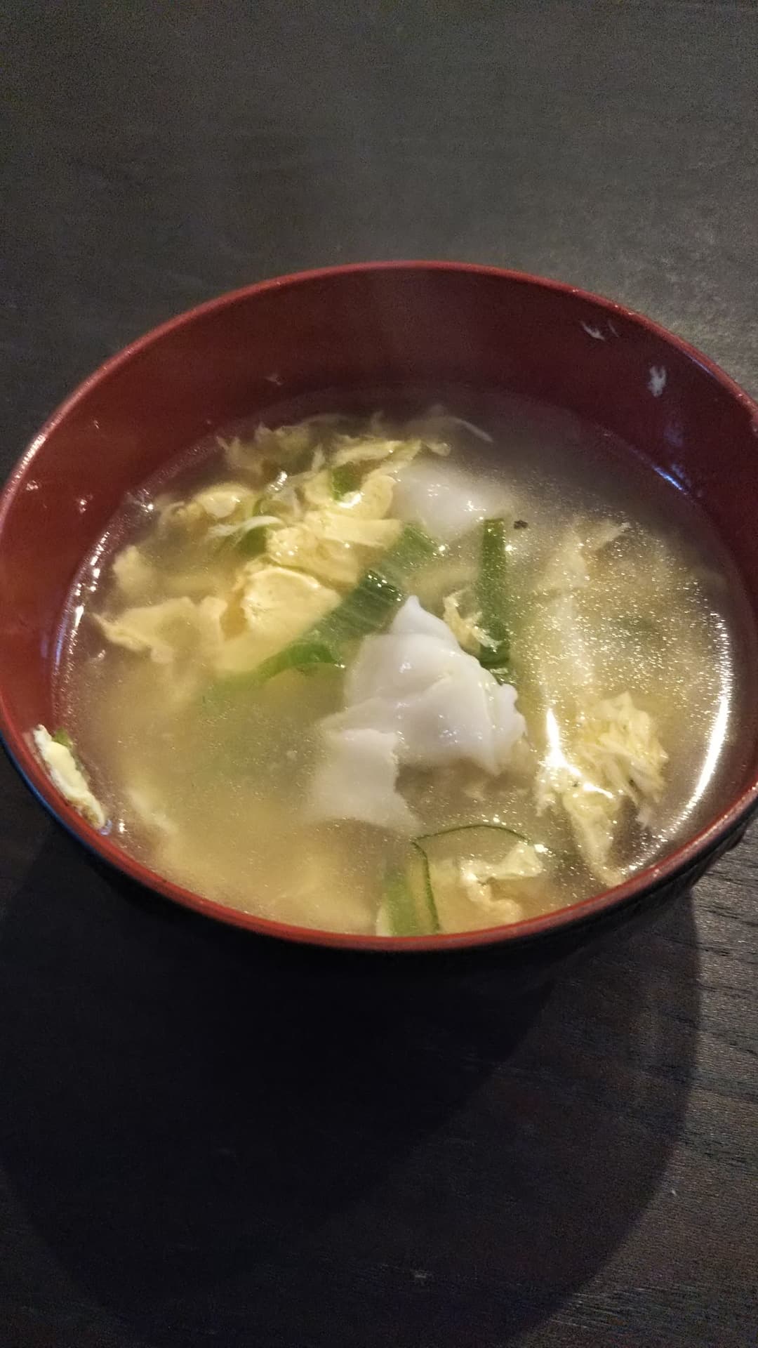 しょうがワンタンスープの完成写真