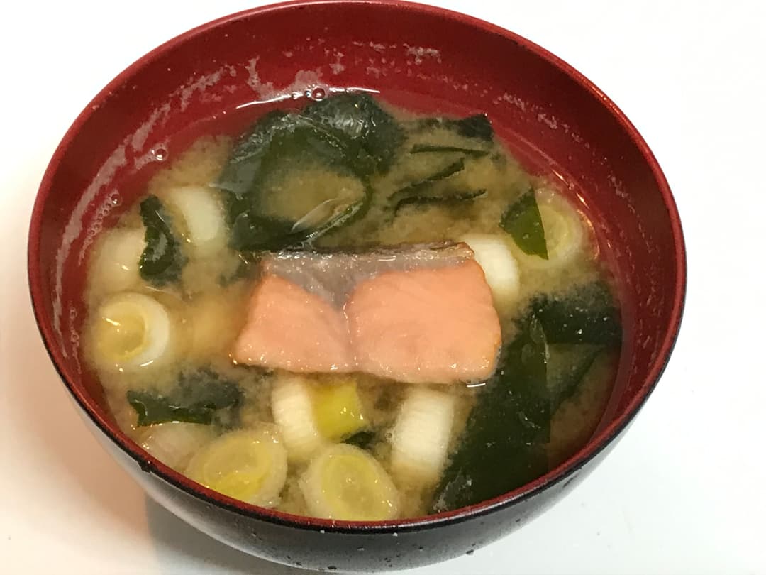 さけの味噌汁の完成写真