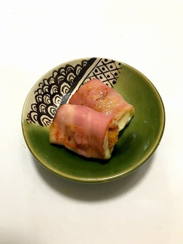 とんかつのベーコンチーズ巻の完成写真