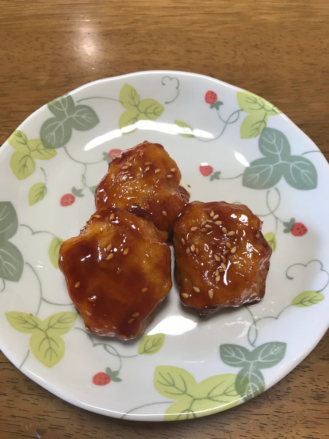 ヤンニョムチキンの完成写真