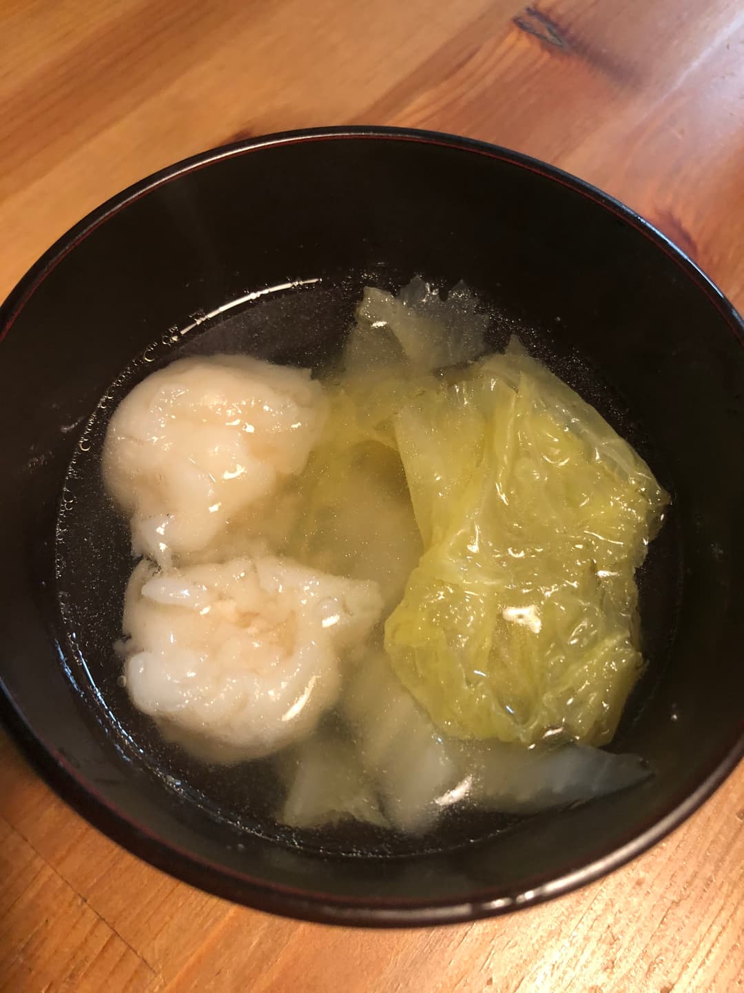 白菜とシュウマイのスープの完成写真