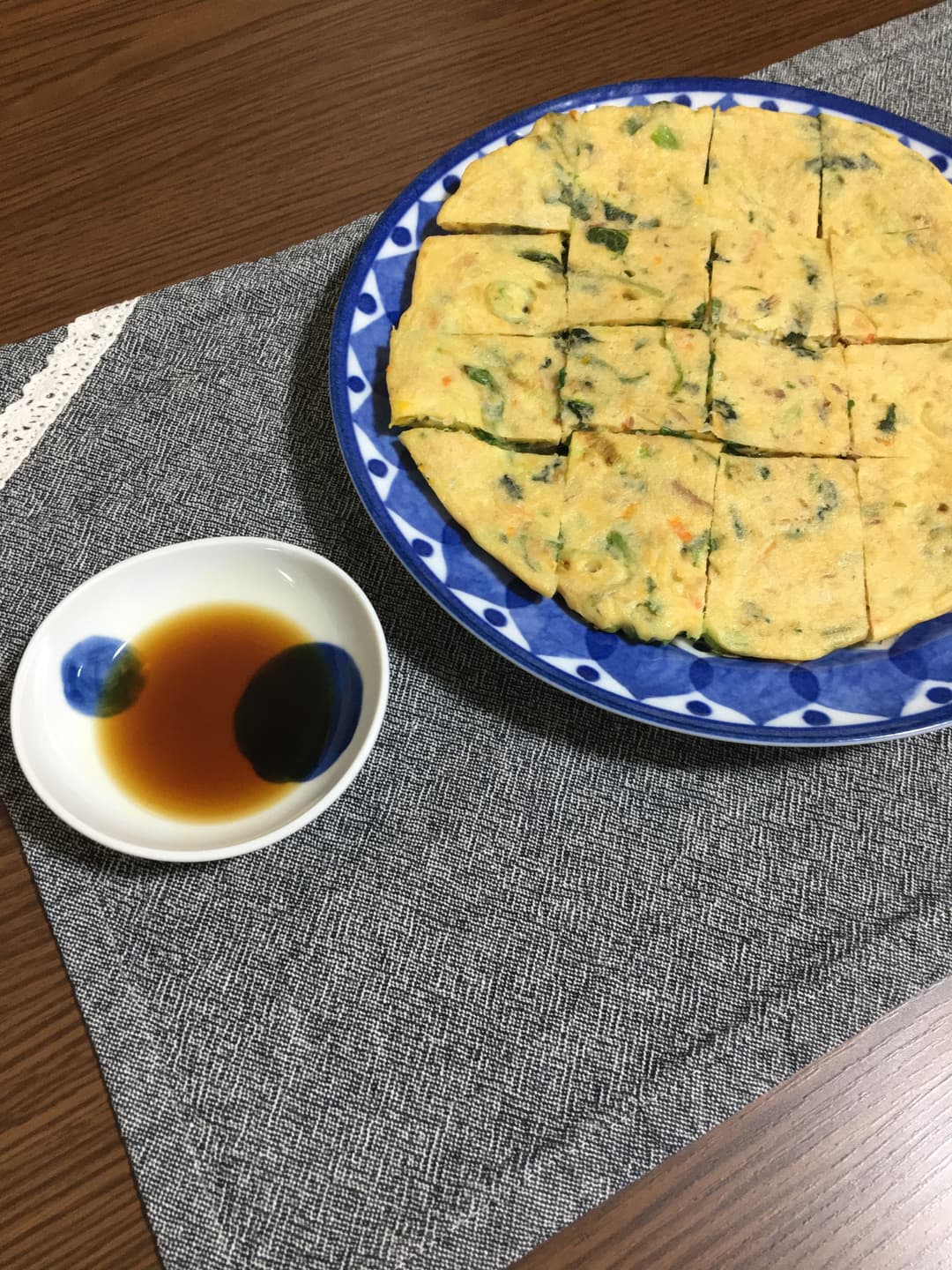 ほうれん草とシーチキンのアレンジ☆チジミの完成写真