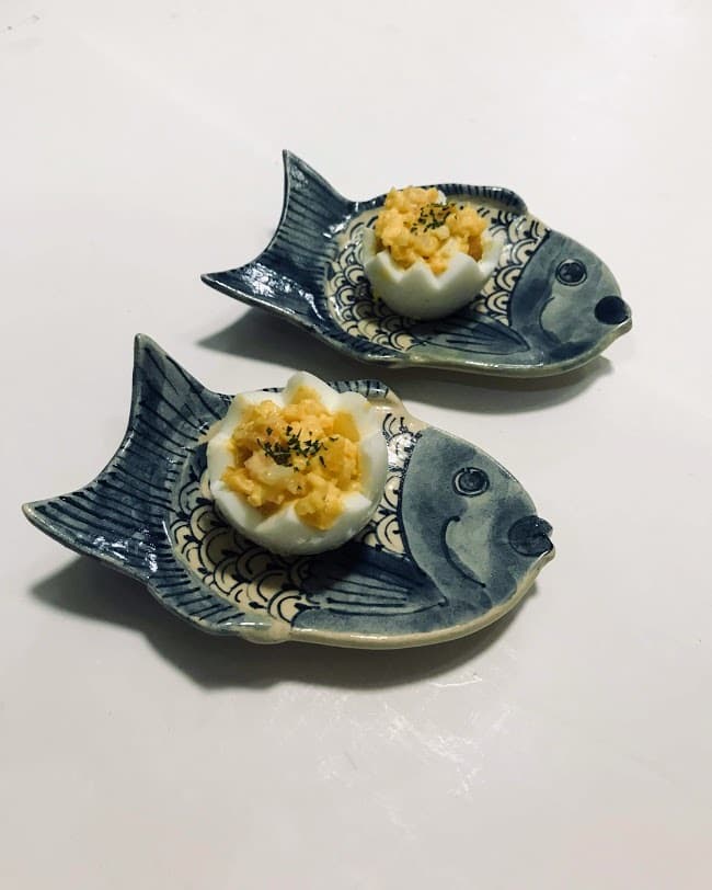 エビマヨの卵カップの完成写真