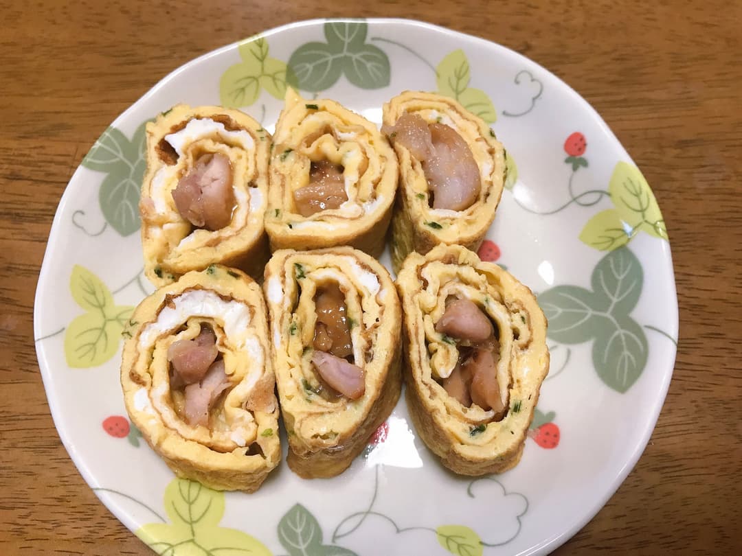 やきとり入り卵焼きの完成写真