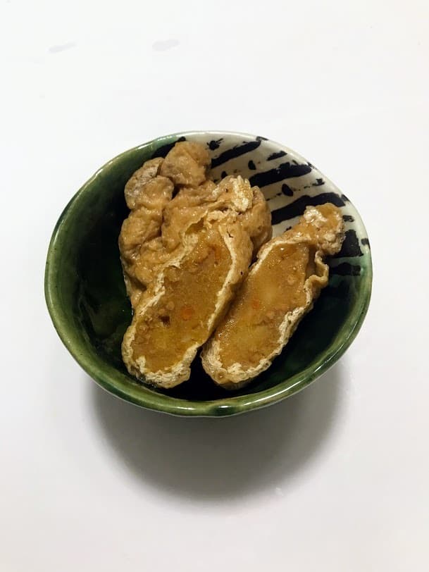 もっちりじゃがいもの巾着 和だしカレー風味の完成写真