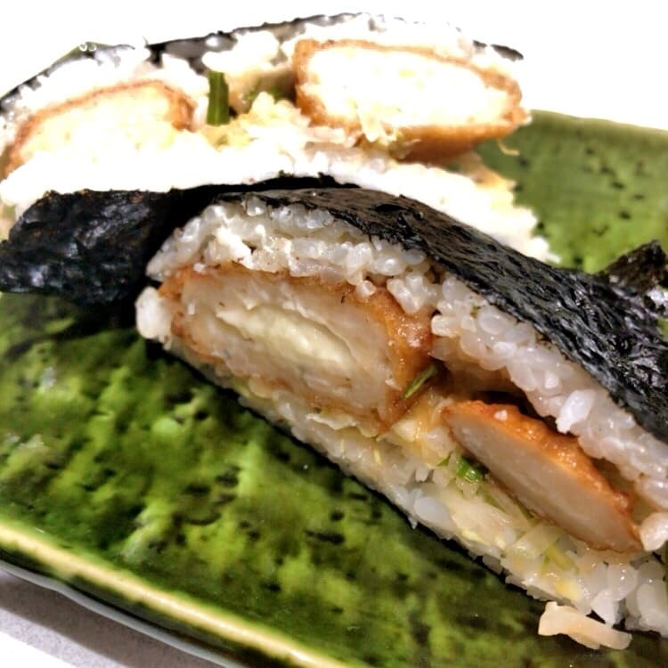 チキン南蛮でおにぎらず☆の完成写真